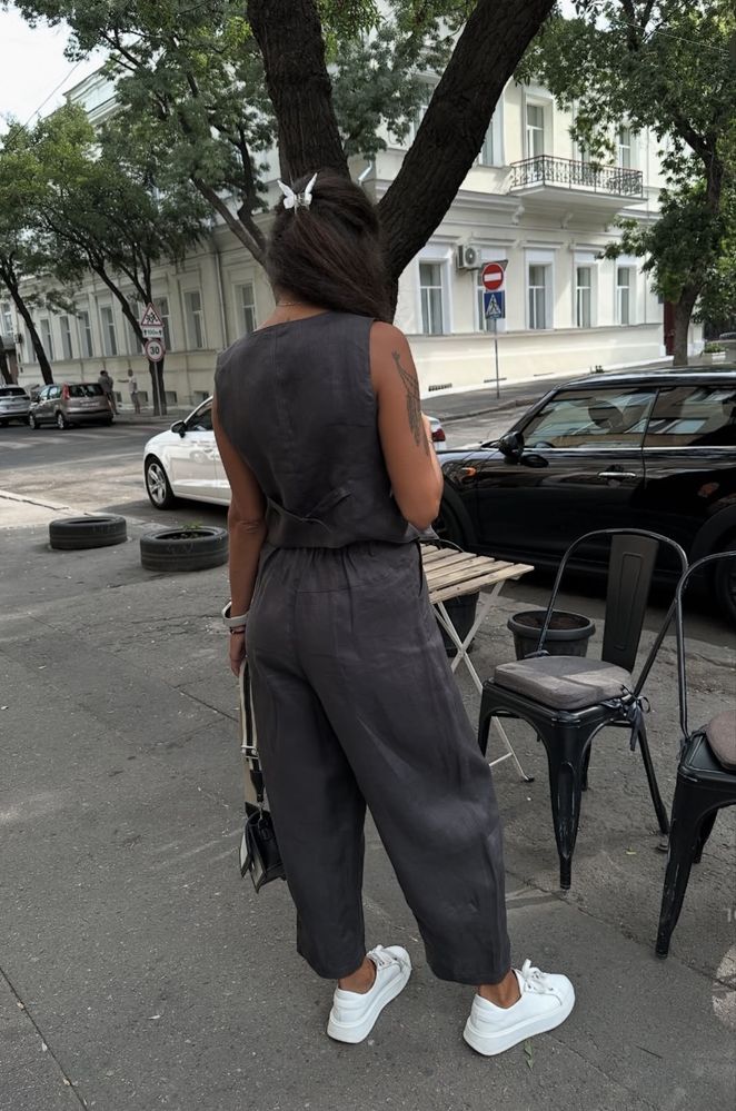 Штани льон Massimo dutti