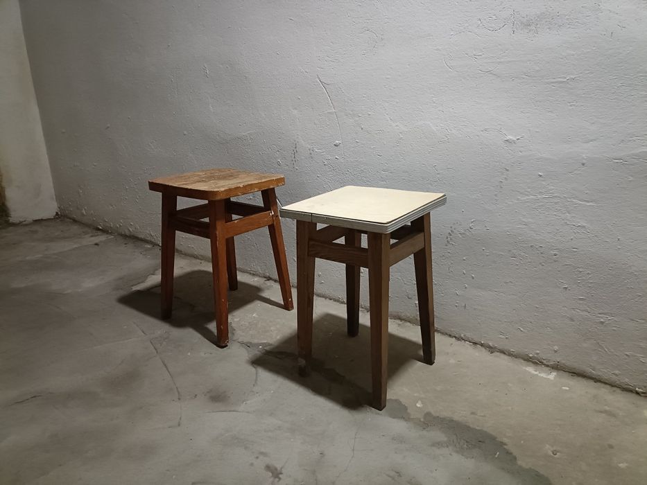 2 Taborety w stylu PRL