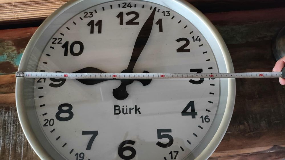 Zegar bürk dwustronny przemysłowy fabryczny dworcowy PKP wtórny