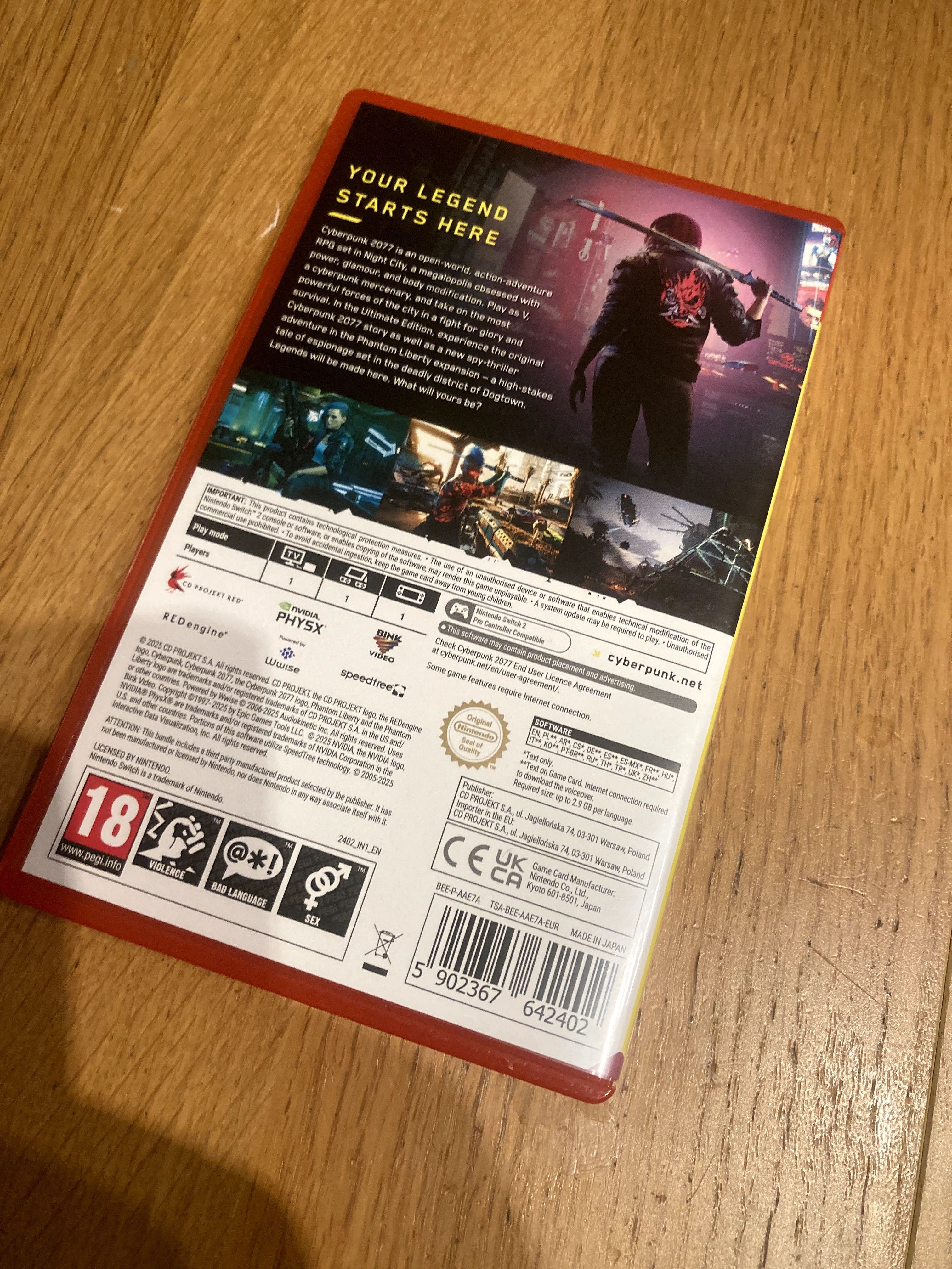 Gra Cyberpunk z dodatkiem widmo wolności Nintendo Switch 2