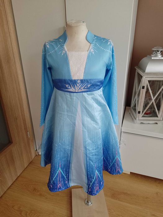 NOWY strój karnawałowy ELZA ELSA Kraina Lodu Frozen II 116/122 (8)
