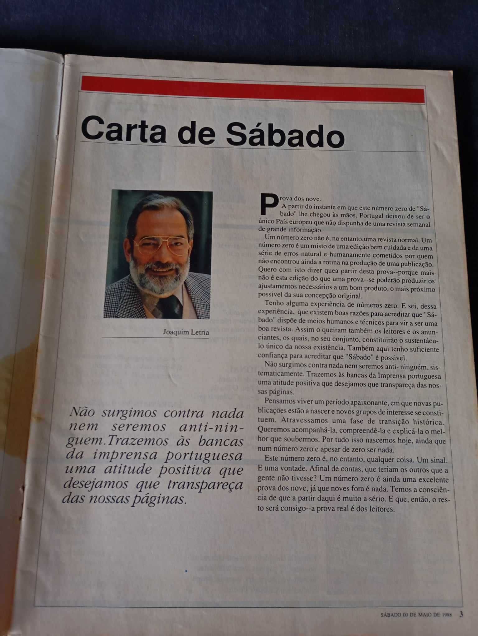 RARO - Revista Sábado número zero (1988)