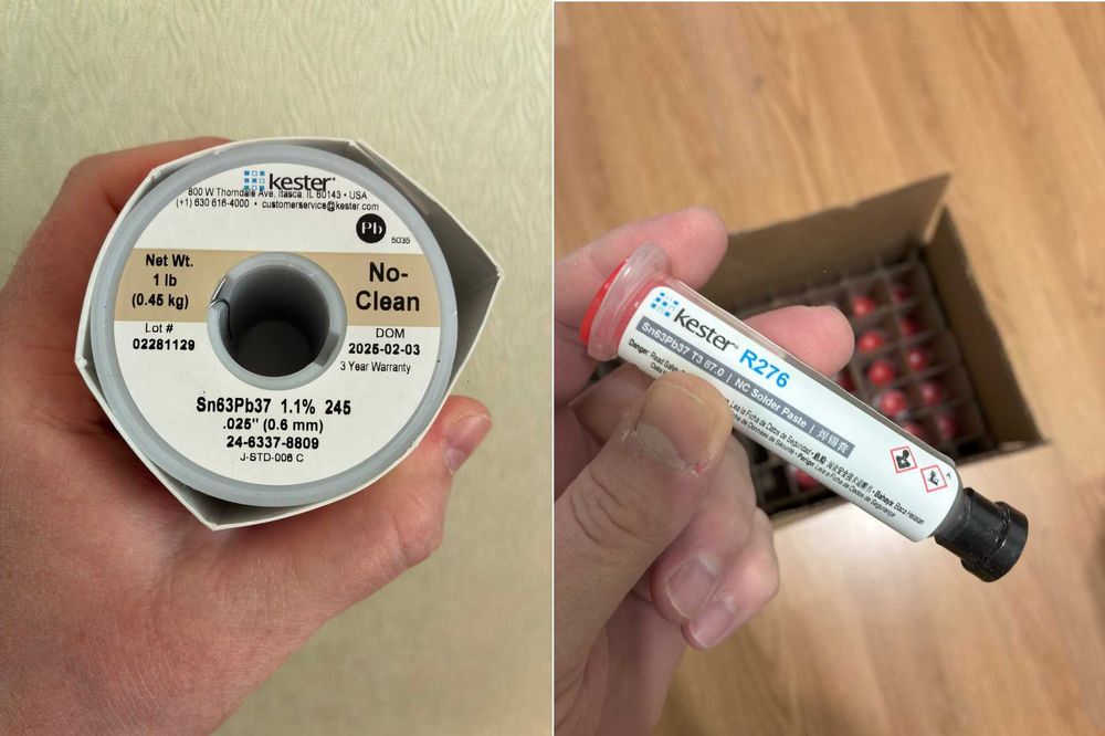 Припой/Паяльная паста Kester 245/276 США Sn63Pb37/0.25-0.6мм/500g/35g