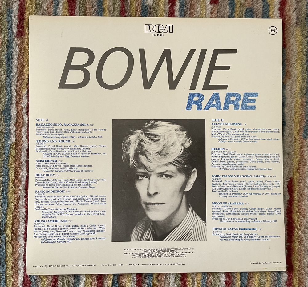 David Bowie - Rare LP como novo
