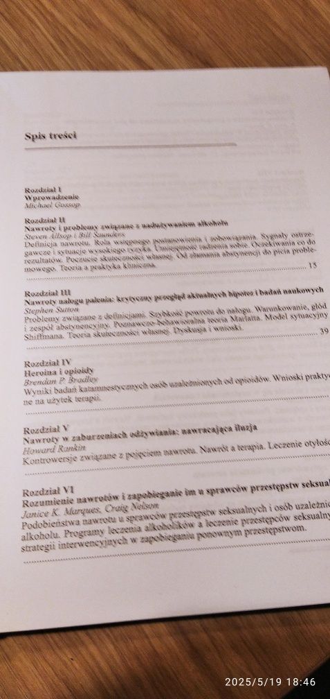 Nawroty w uzależnieniach autor Gossop Michael