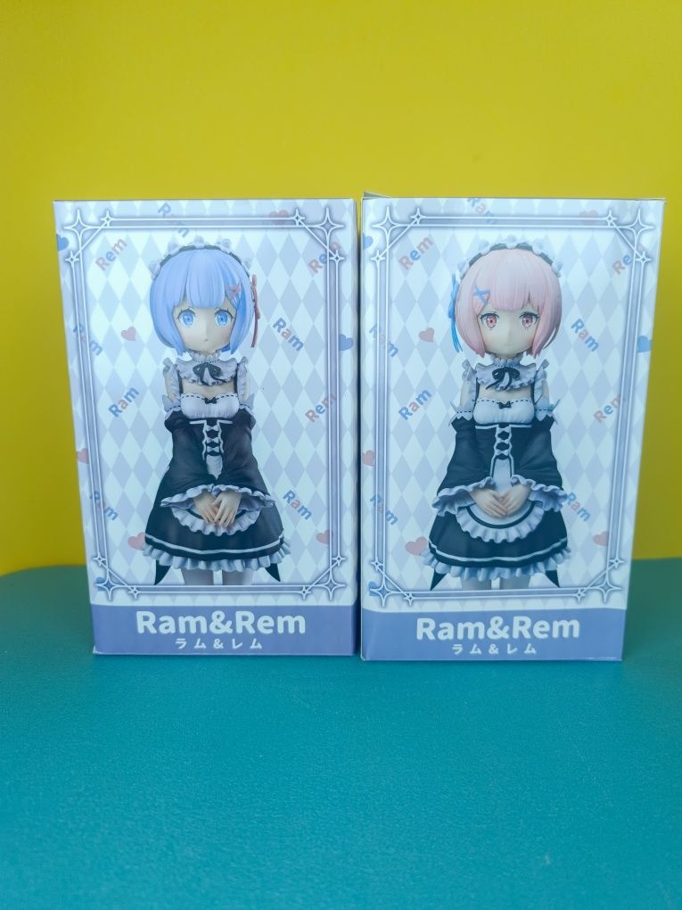 Акційна ціна! Фігурки лолі сестрички Рем і Рам з аніме Re: Zero