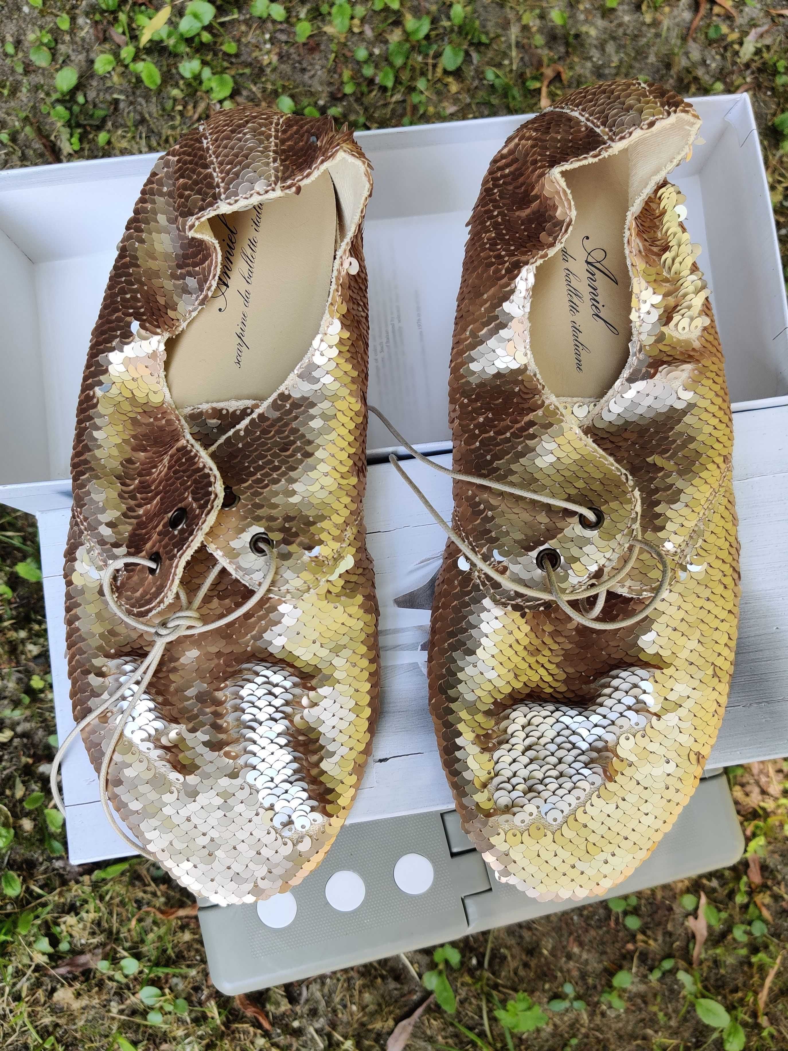 Anniel 38 39 cekiny nowe buty kafka