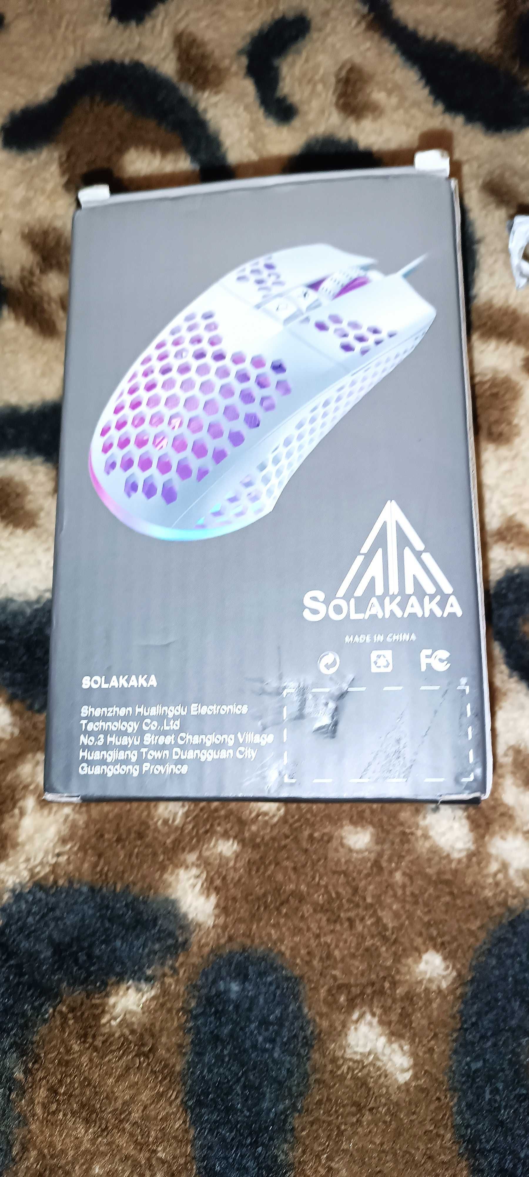 Solakaka sm900 Ігрова біла мишка 12400dpi