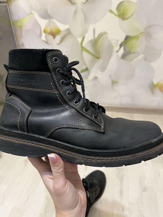 Шкіряні зимні ботінки