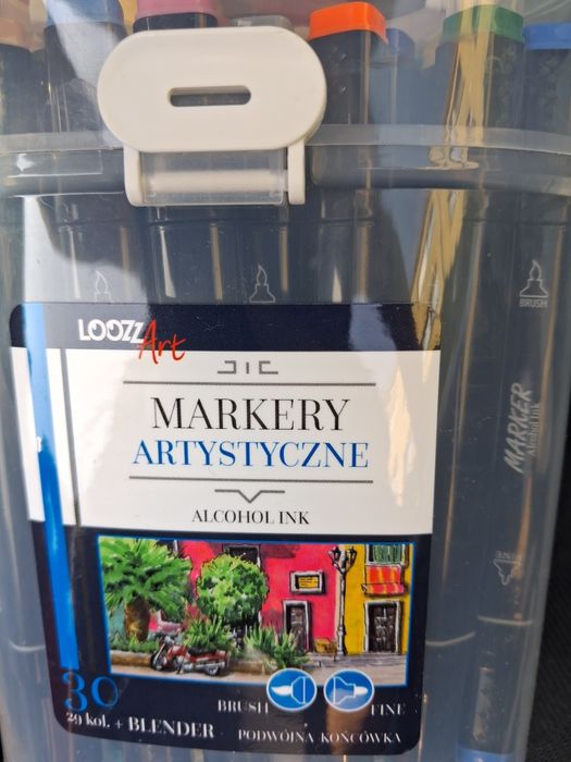 Markery artystyczne LoozzArt 30szt. Pędzelkowa końcówka Blender