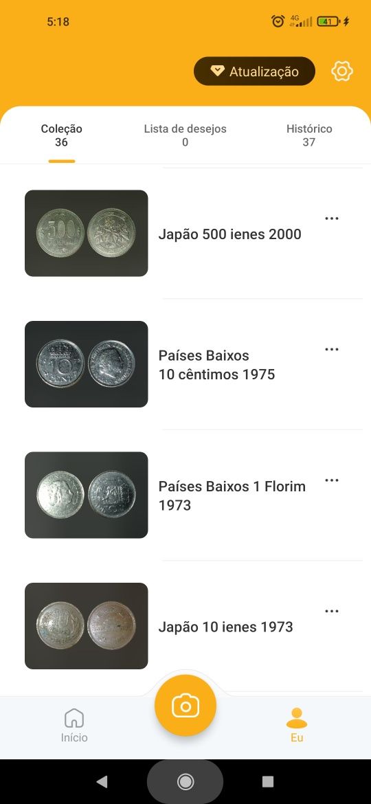 Moedas antigas várias além das fotos