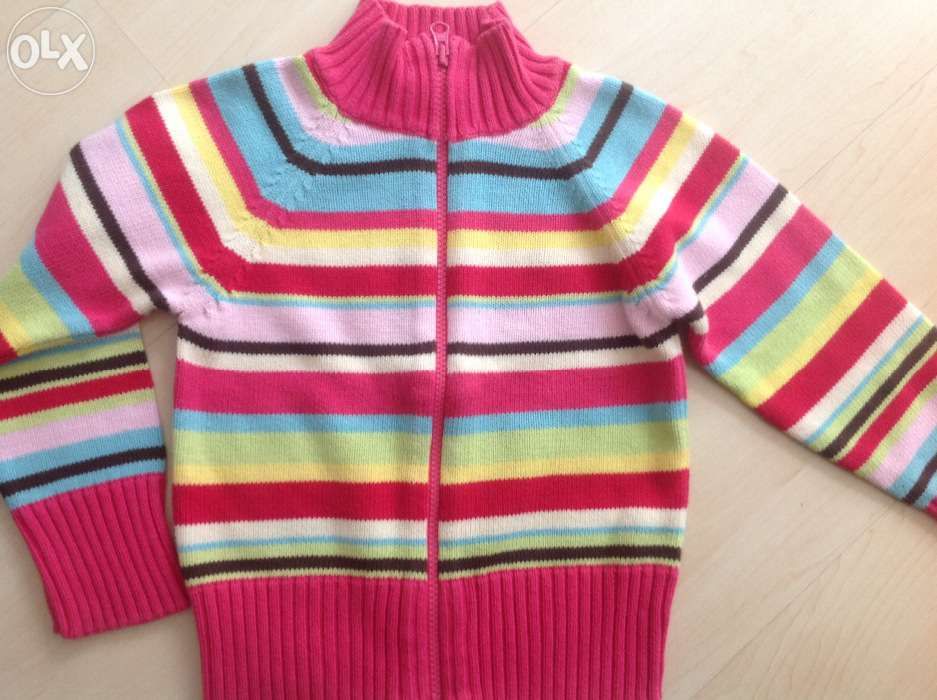 H&M sweter pastelowe kolorowe pasy r.104 bawełna
