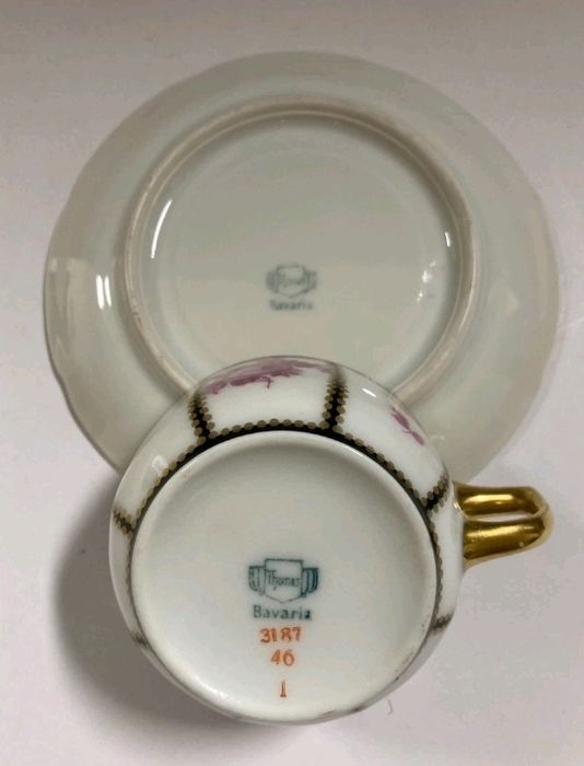 DUO mokka expresso THOMAS Rosenthal Złoto 24K Kolekcjonerska