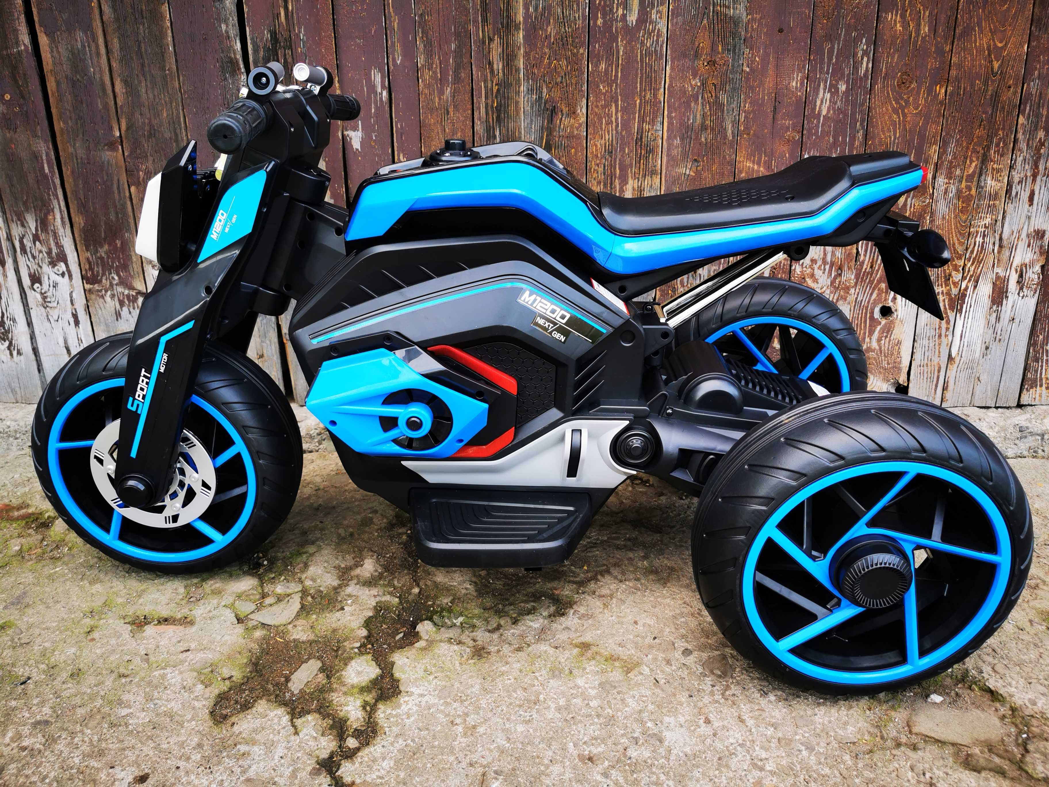 Motocykl NINJA ŚCIGACZ Elektryczny Auto AKUMULATOR Trajka Motor DZIECI