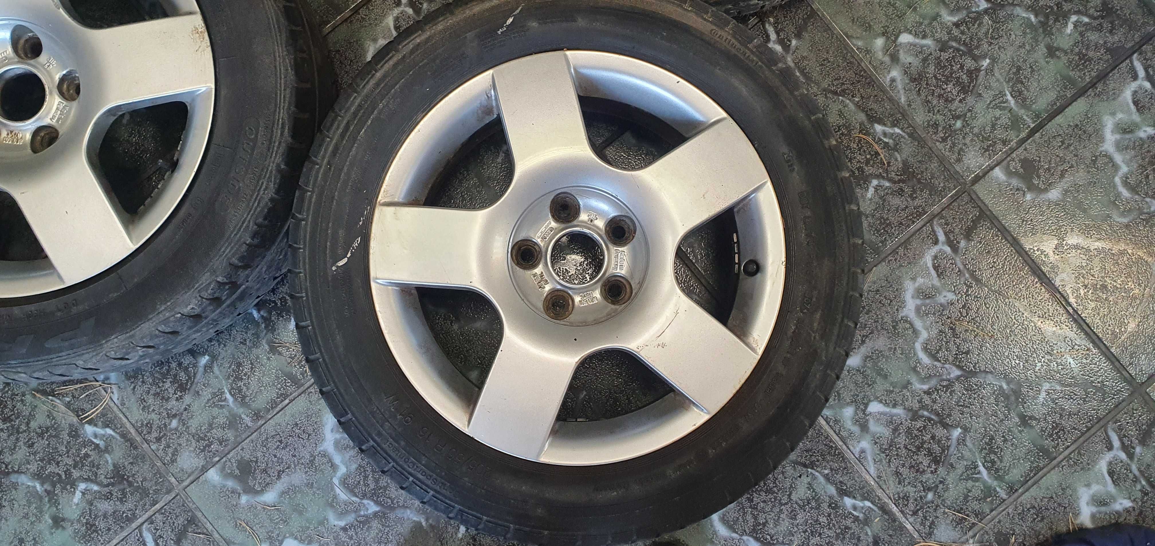 Alufelgi 16'' z oponami 205/55 do Audi, 5x112, Okazja