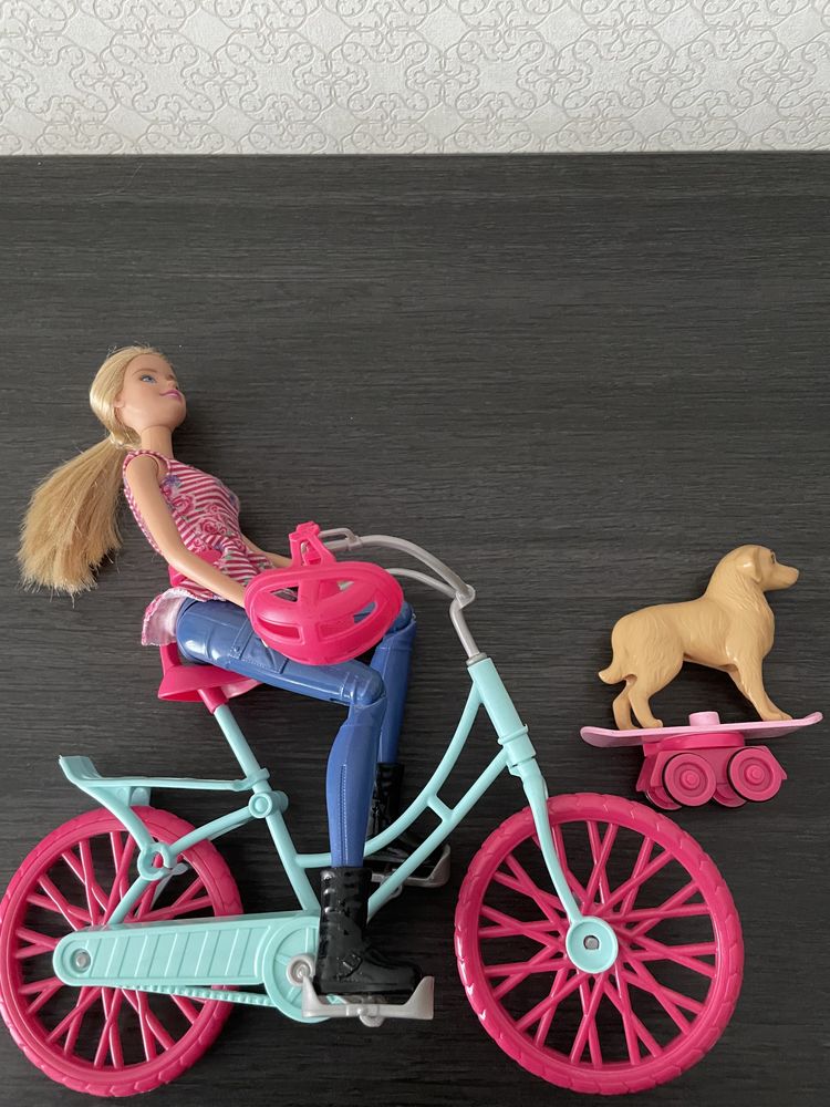 Барби с велосипедом і собакой оригинал