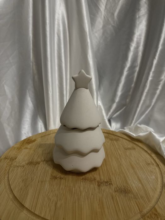 Новорічні гіпсові кашпо / кашпо для свічок / новорічна куля, ялинка