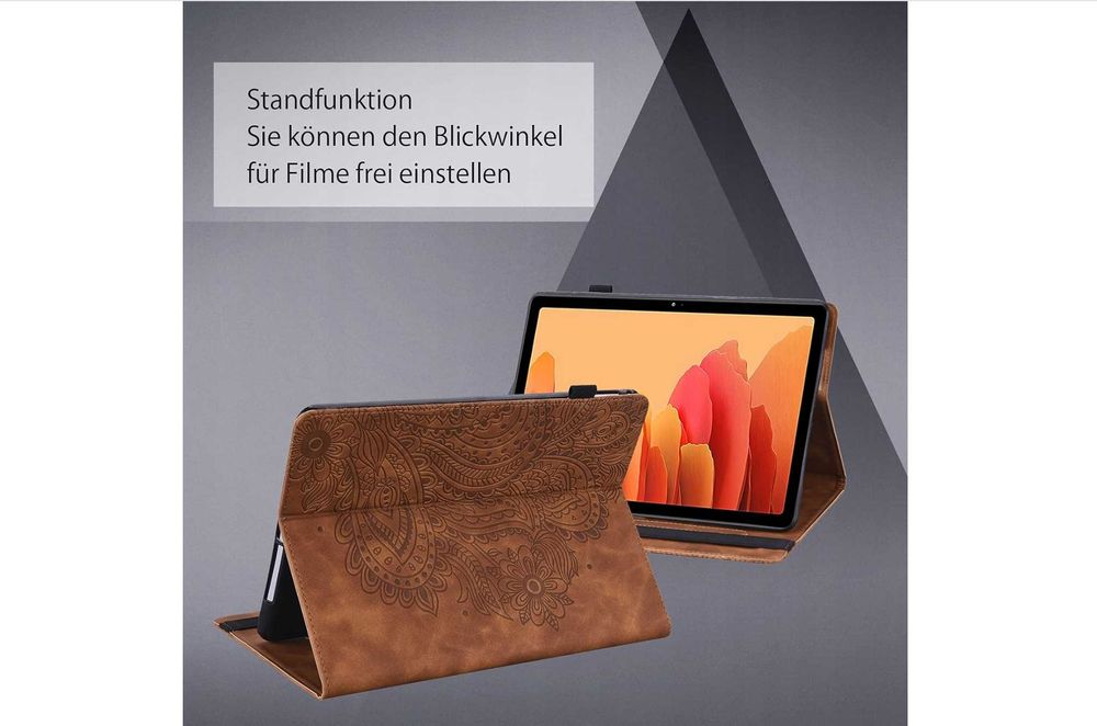 Etui do tabletu Lenovo Tab M10 i P10 brązowe + folia ochronna i rysik