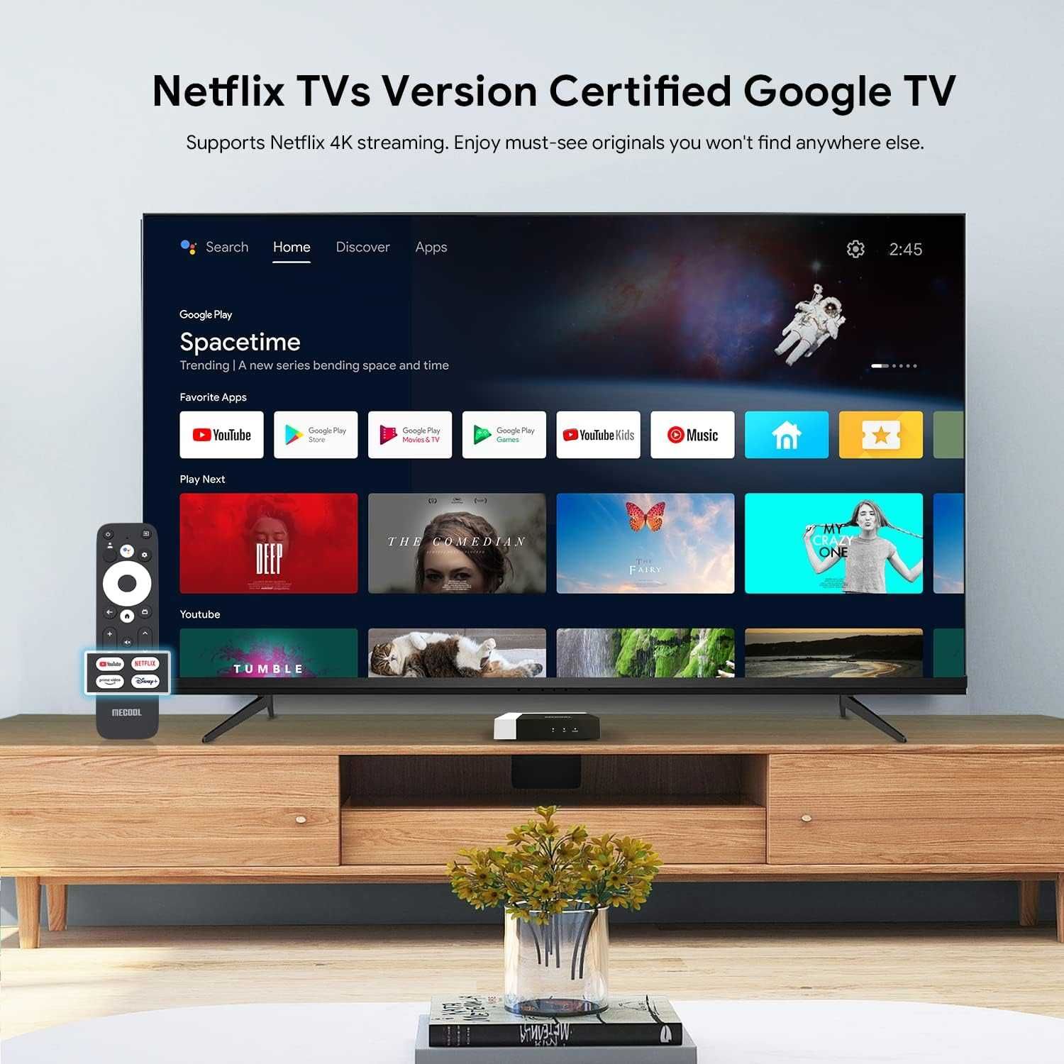Новая Netflix Google TV смарт приставка Mecool KM7 Plus 2/16 Wifi