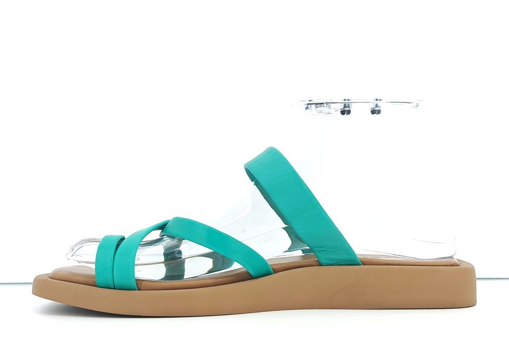 Klapki skórzane turkusowe Inuovo 37