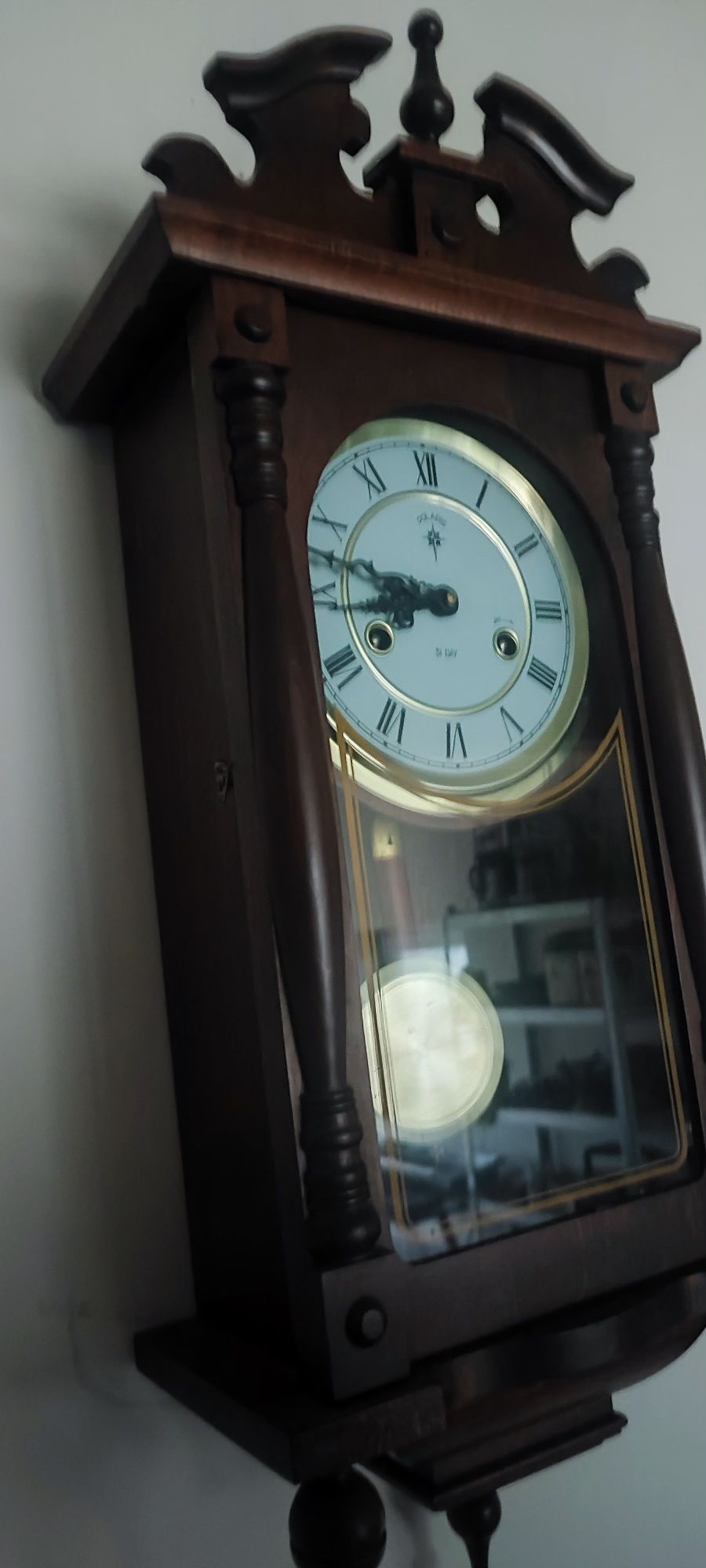Zegar drewniany wiszący Polaris 31 day Antyk