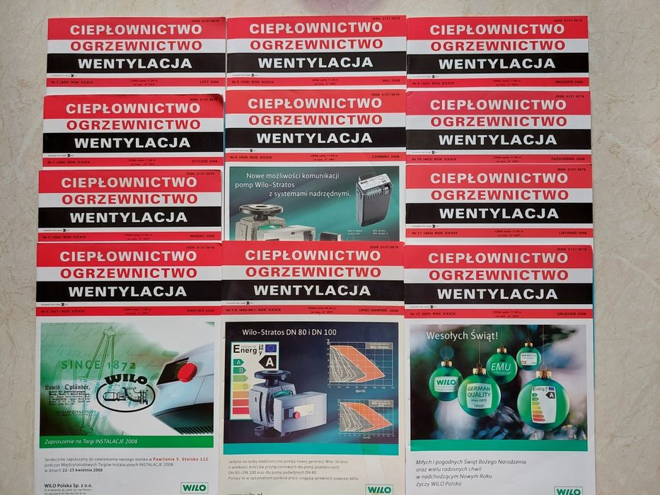 Czasopismo Ciepłownictwo Ogrzewnictwo Wentylacja Miesięcznik Rok 2008