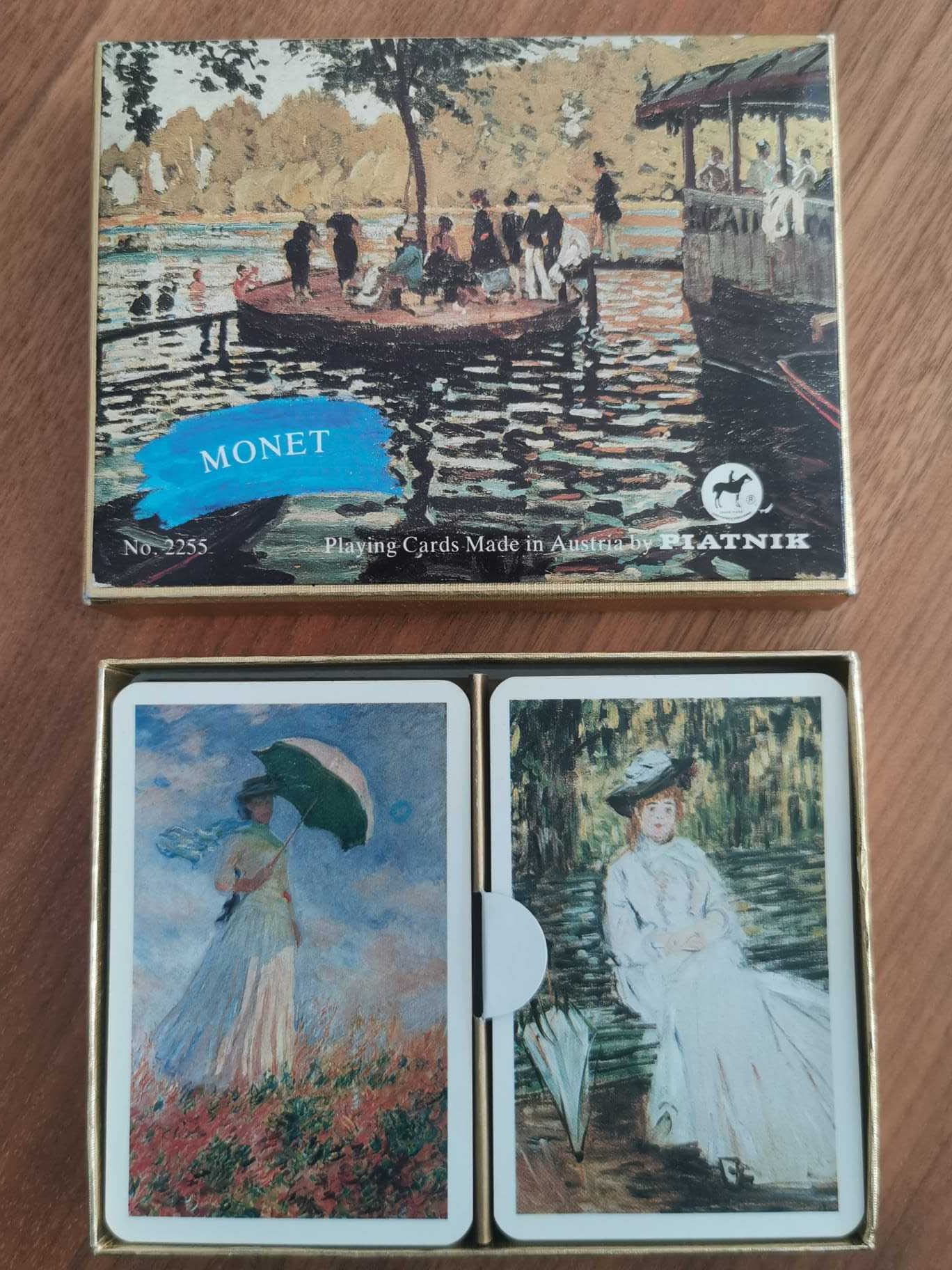 2 baralhos de cartas com réplicas de Monet novas