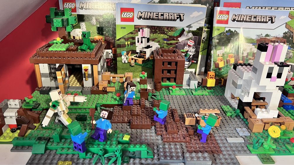 Miasto lego minecraft z rzadkimi zestawami
