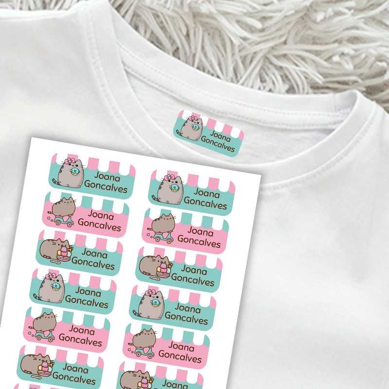 Etiquetas Escolares Personalizadas Pusheen