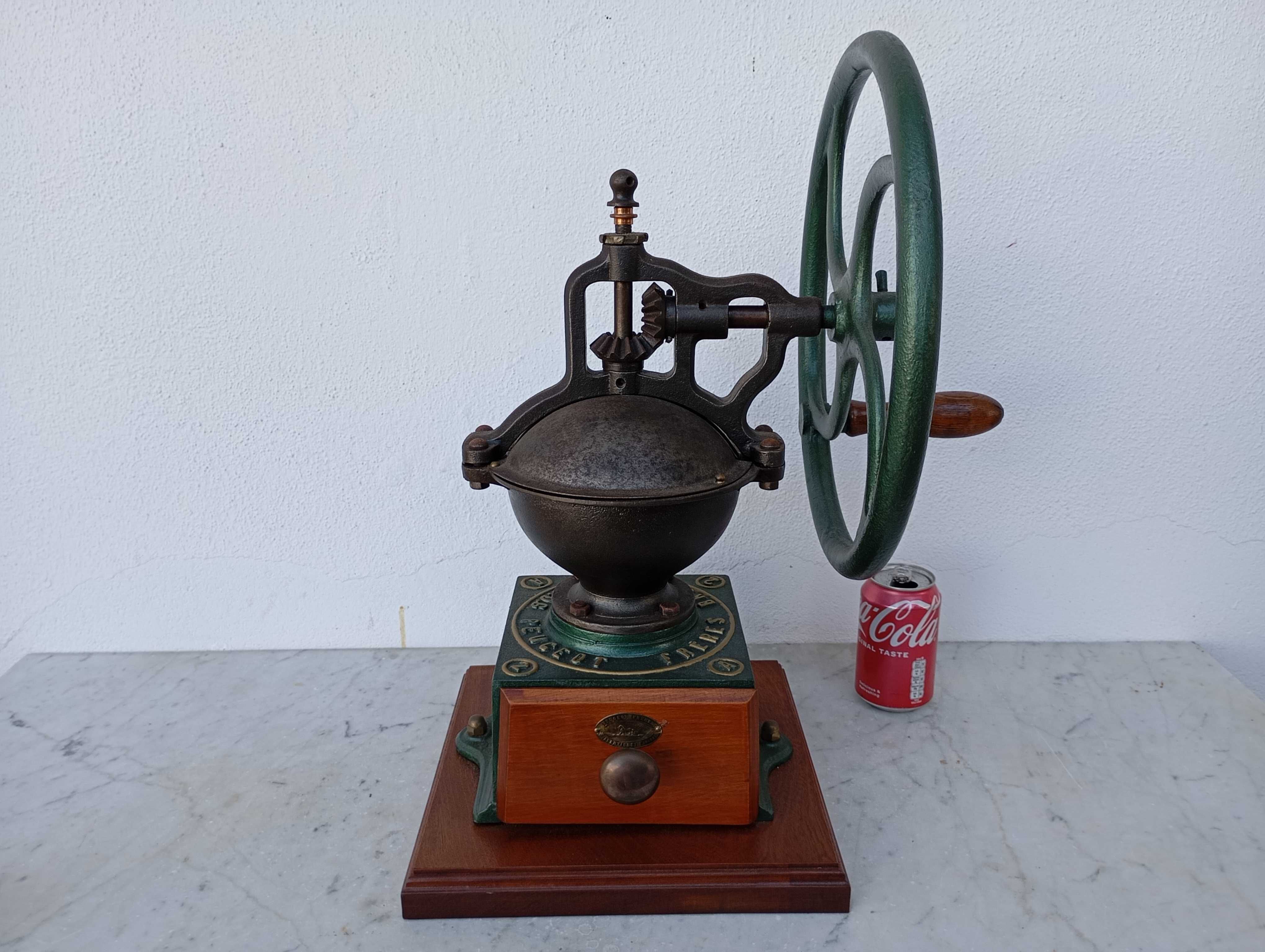 Moinho Café Grande Antigo Peugeot Restaurado Funcional Roda Manivela