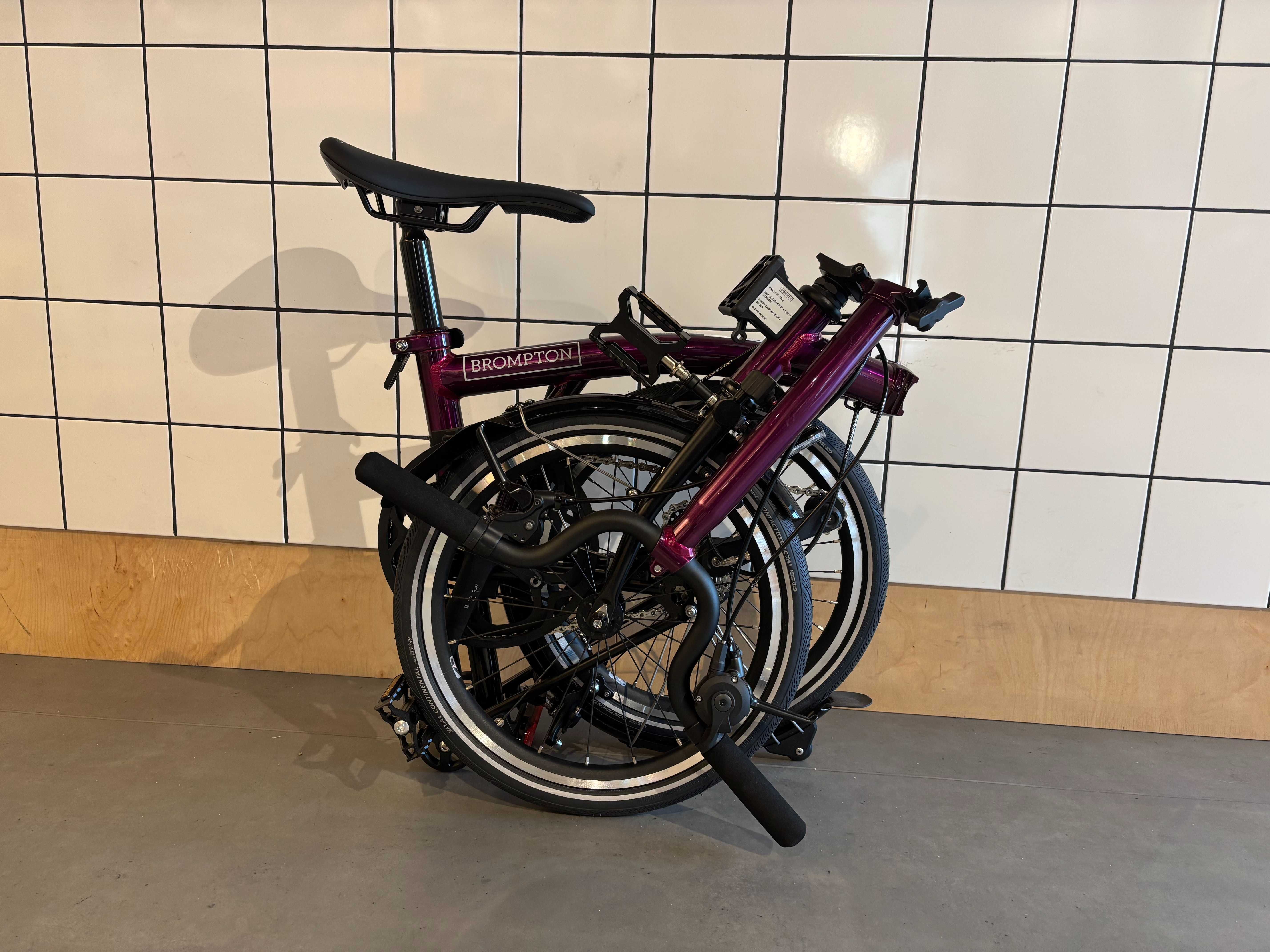 Rower składany Brompton P-line Urban M4L Amethyst Lacquer stal i tytan