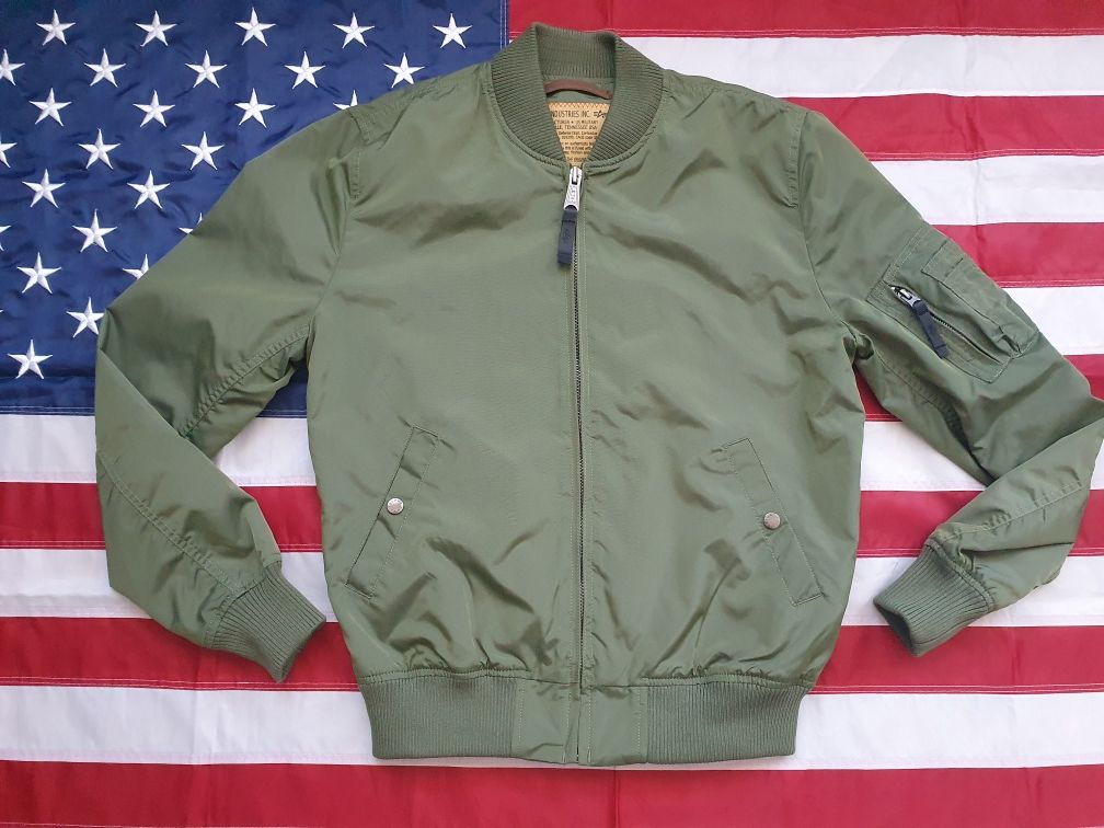 kurtka us army/flyers ALPHA INDUSTRIES - MA 1 SAGE GREEN/nowa