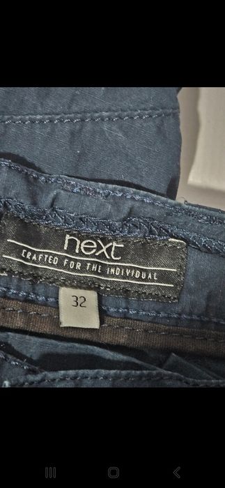 Stylowe granatowe szorty męskie cargo NEXT  roz. 32  must-have na lato