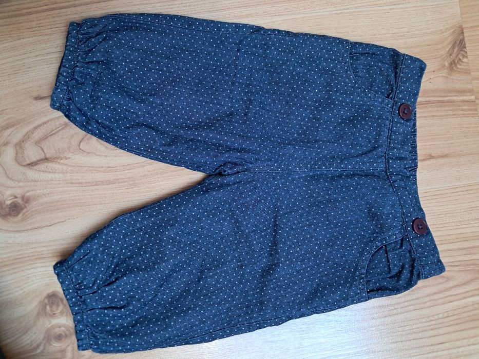John Lewis Baby spodnie w kropki ocieplane dla dziewczynki 3-6mcy. Sta