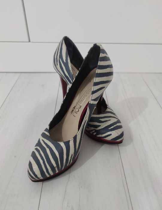 Buty włoskie Massimo Poli MILANO rozm. 39 zebra szpilki