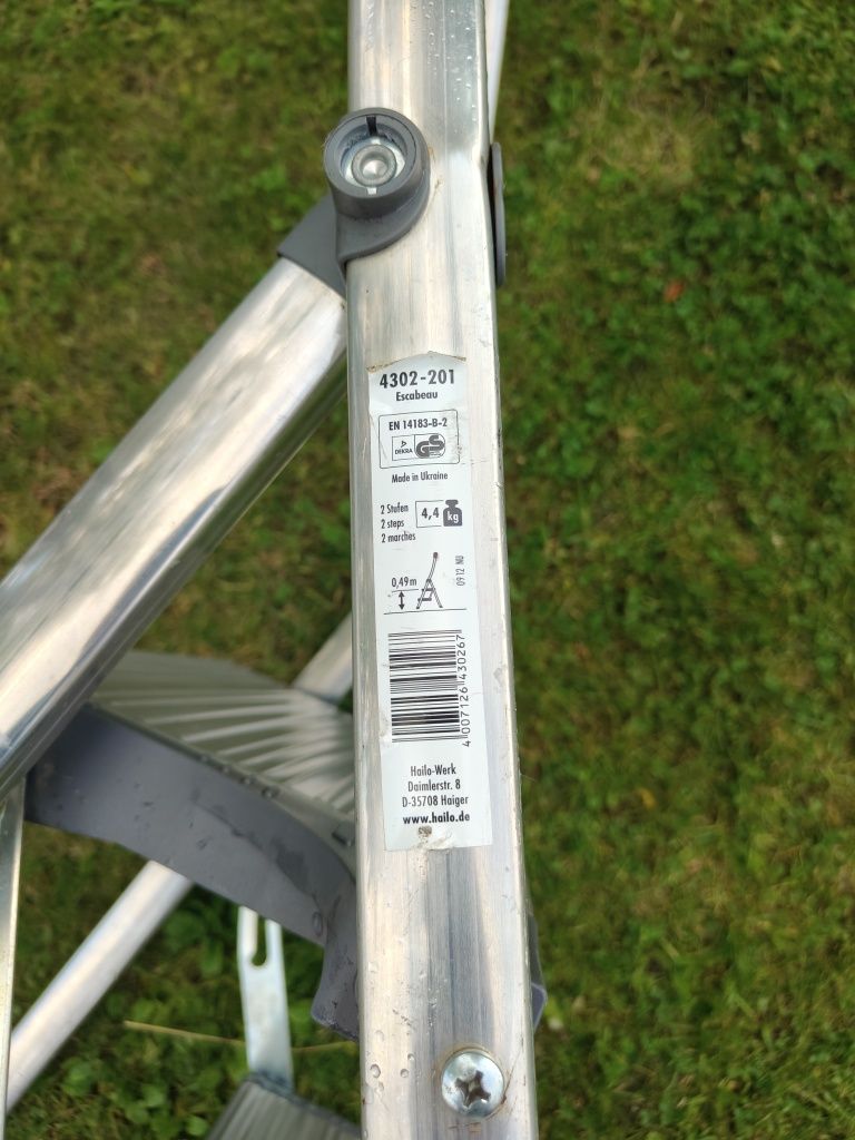 Drabinka dwustopniowa aluminiowa