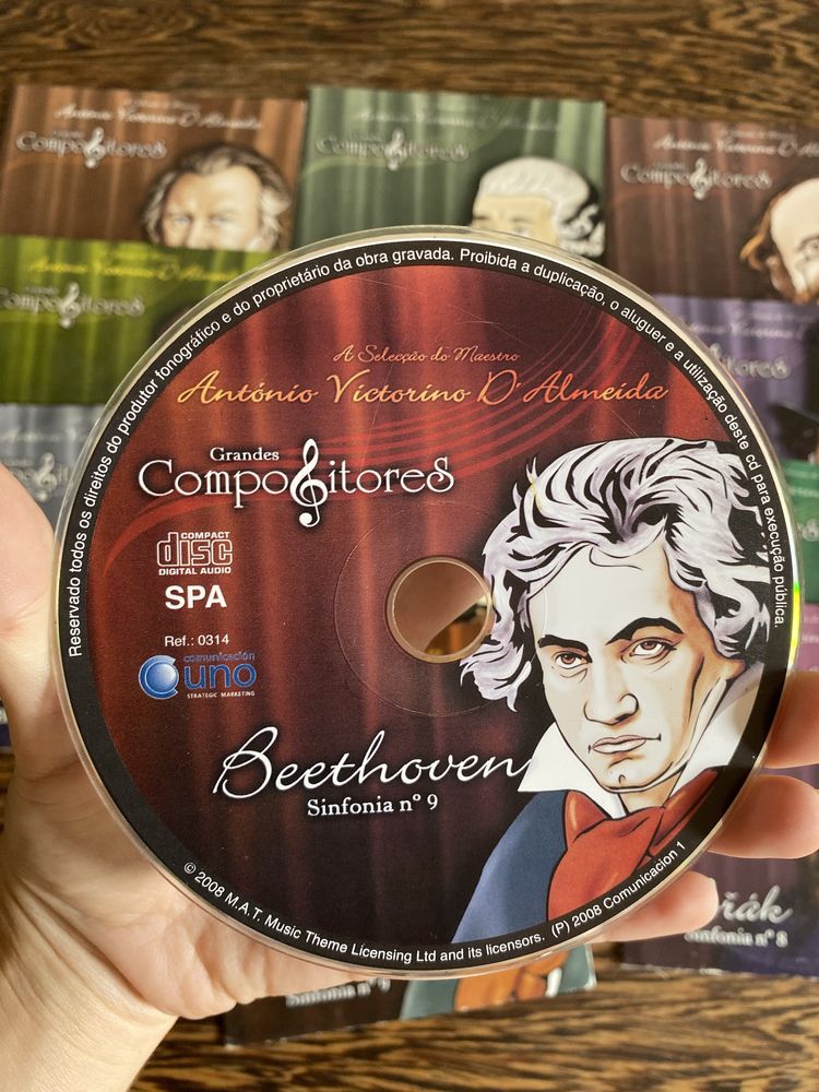 Conjunto 12 CDs “grandes compositores”-Mozart,beethoven…