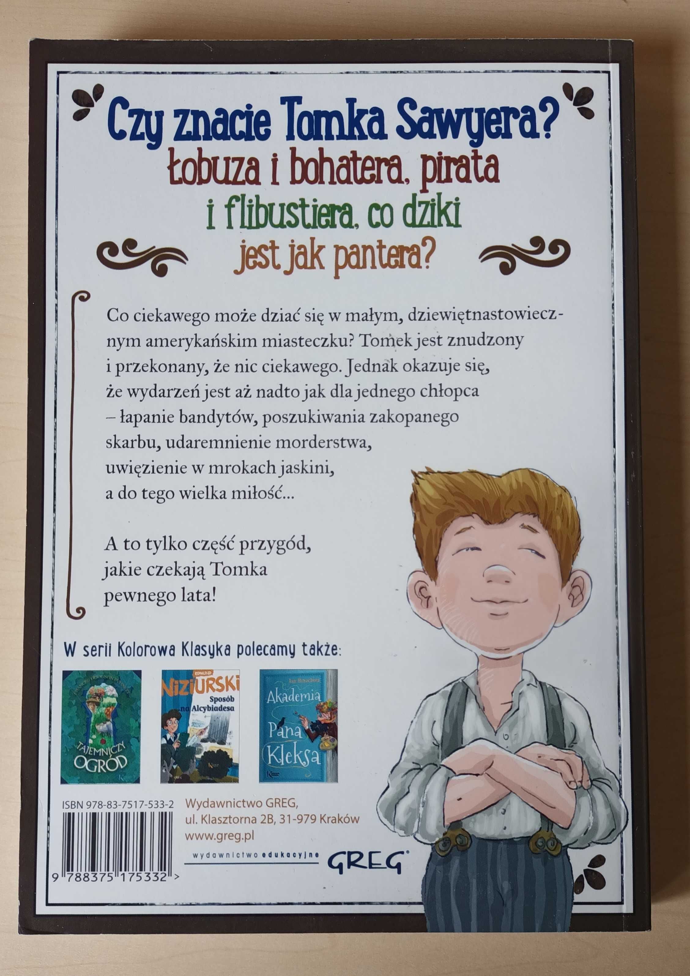 Przygody Tomka Sawyera Mark Twain -  fajna czcionka przyjazna dzieciom
