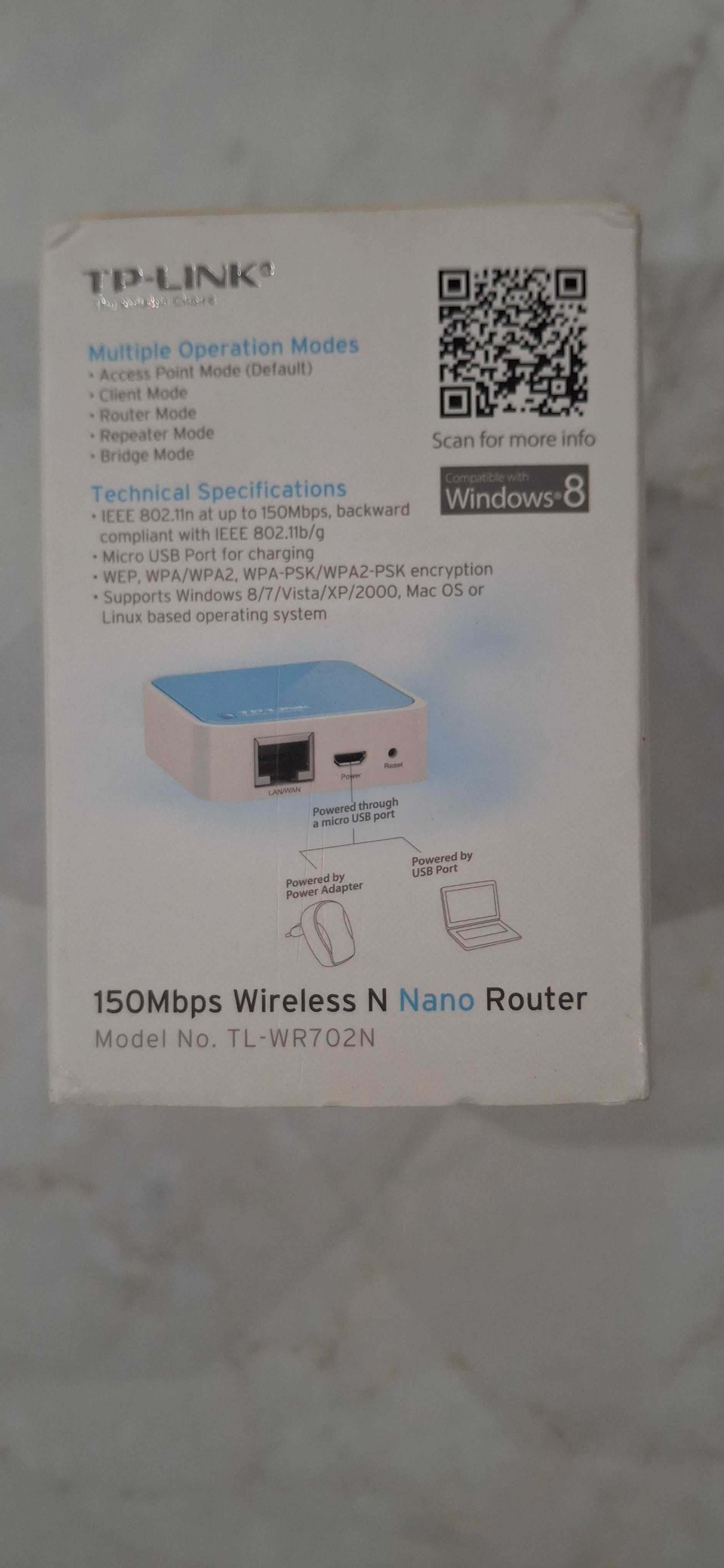 Nano Router bezprzewodowy, standard N, TP-LINK TL-WR702N