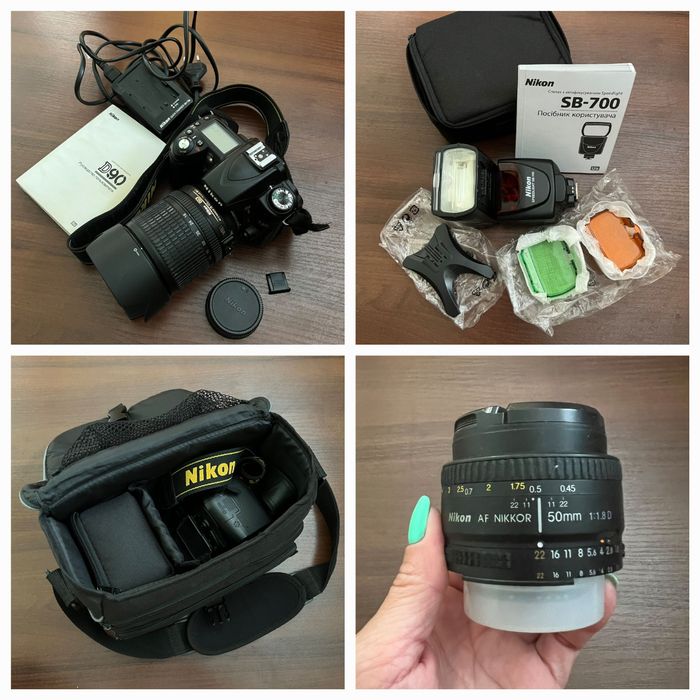 Фотоаппарат Nikon D 90,  Nikon SB-800,  Nikon 50 mm

Зеркал