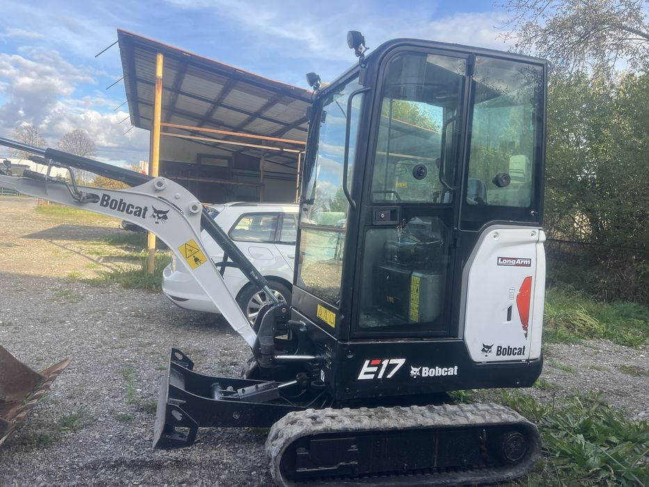 Minikoparka koparka Bobcat E17 long 3 lyzki super stan jcb kubota