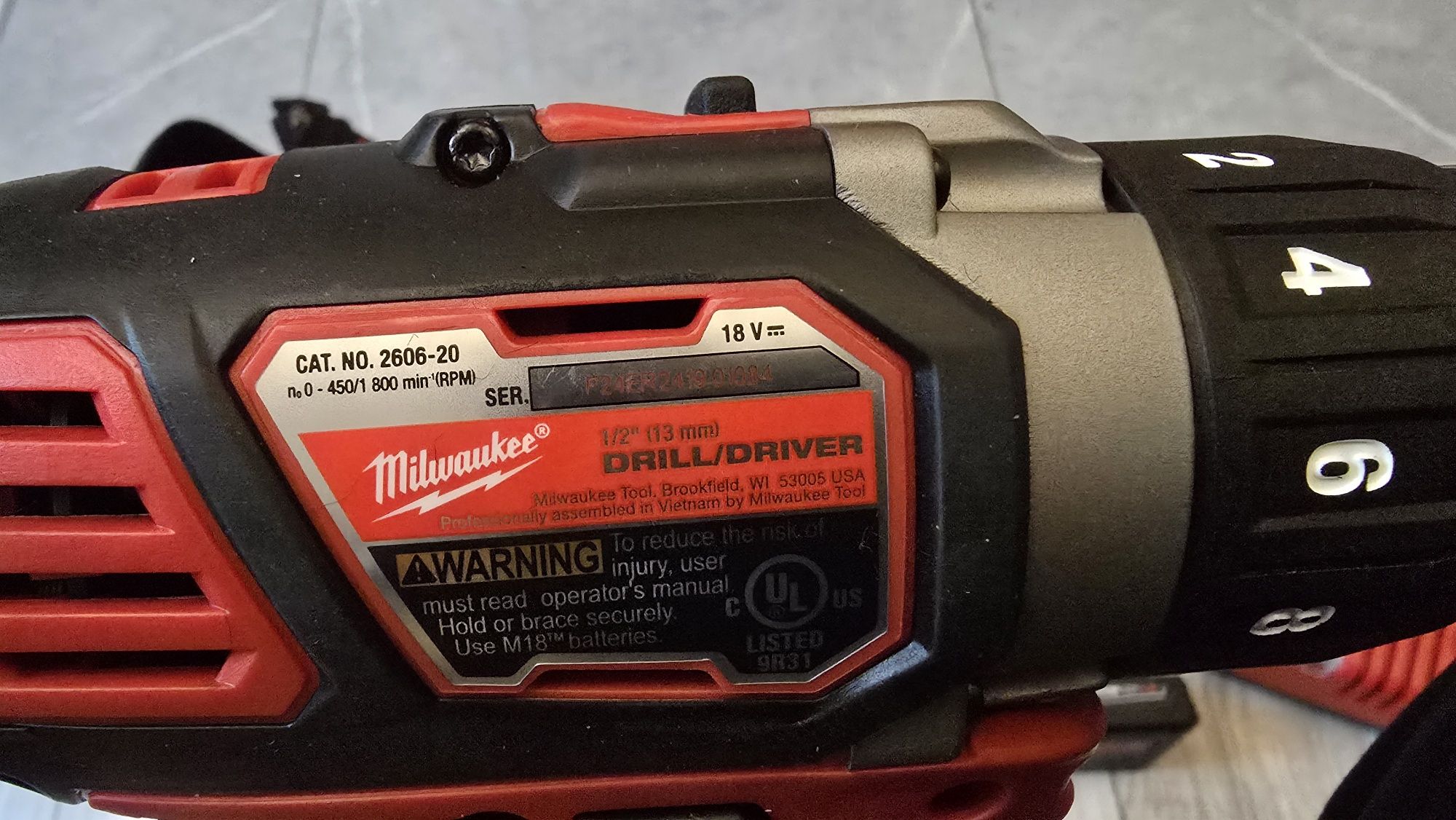 Wiertarka i zakrętarka Milwaukee M18  2 baterie Torba  NOWE Oryginał