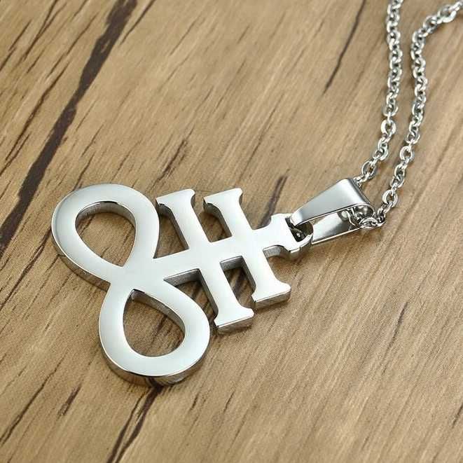 Krzyż Sigil Lewiatana Satanistyczny amulet talizman stal nierdzewna