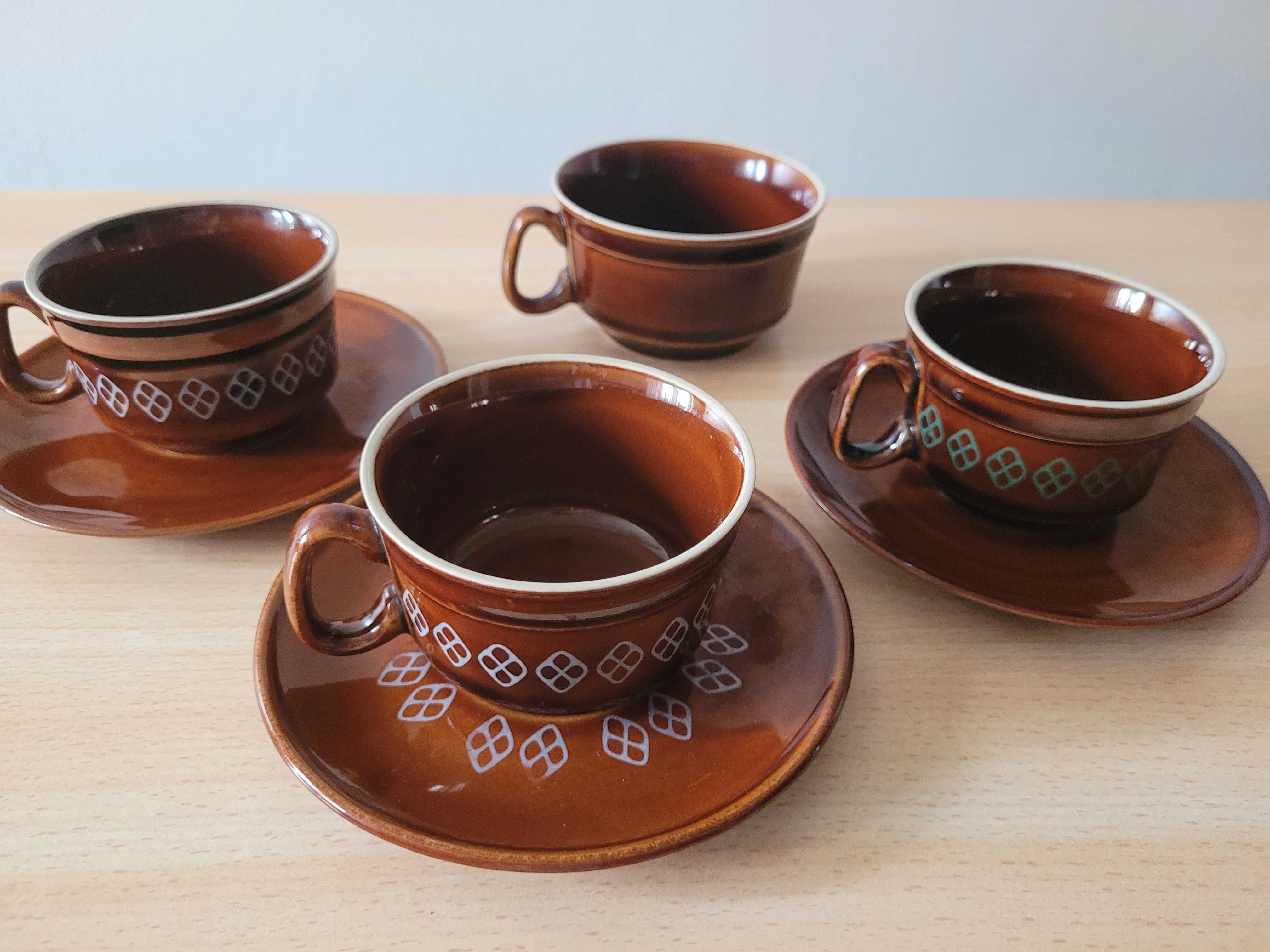 Prl Pruszków Filiżanki spodeczki porcelit