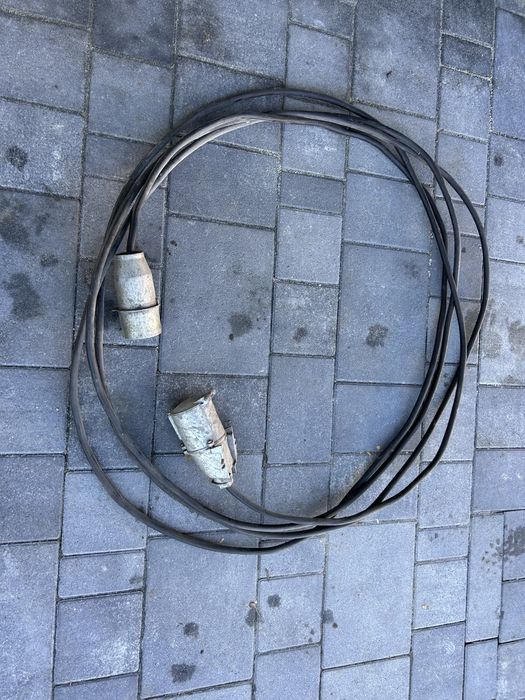 Kabel przewód siłowy przedłużacz 4 żyły mufy wtyczki 9,5m