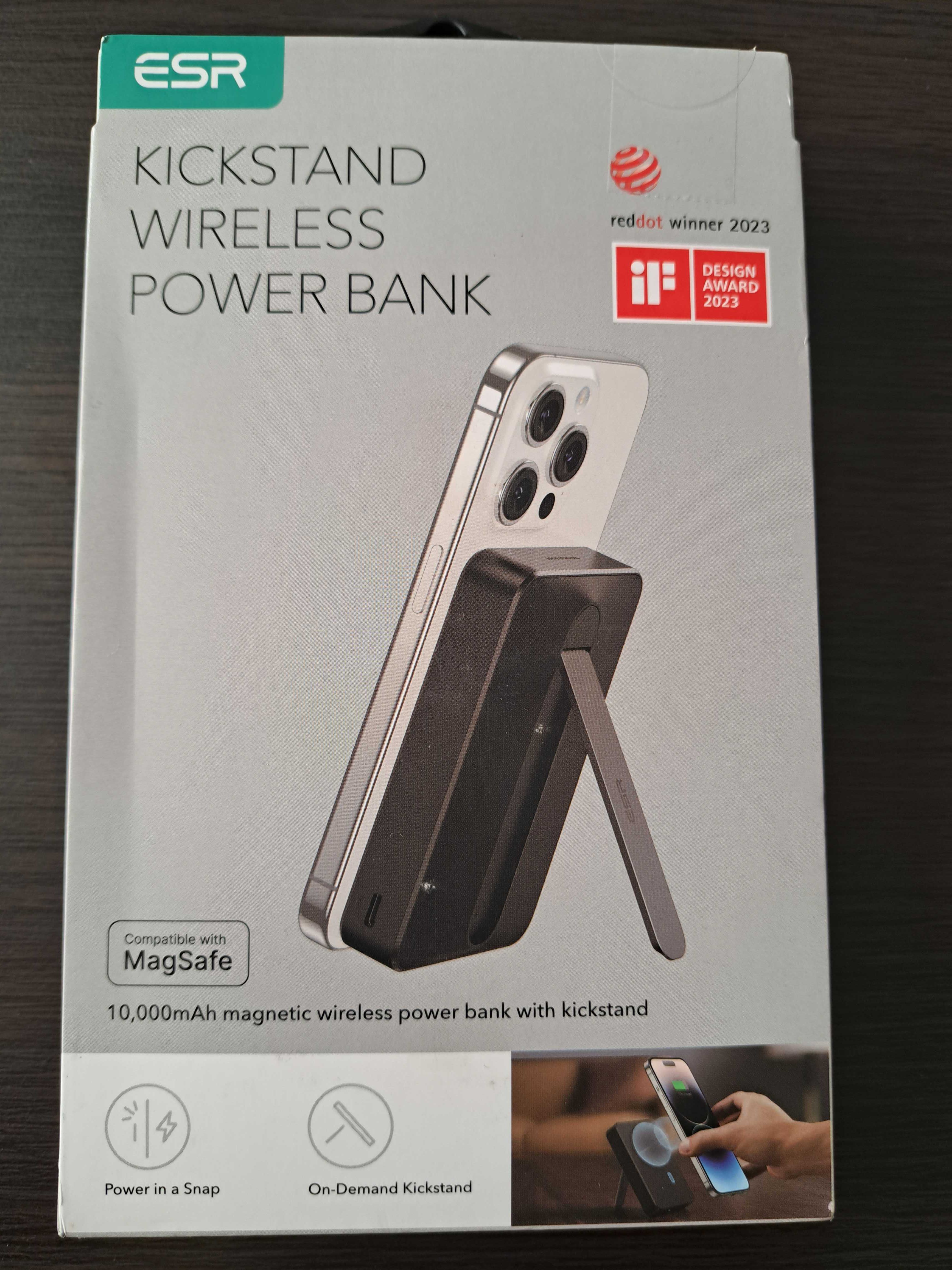 Magnetyczny bezprzewodowy Power Bank z podstawką ESR MagSafe 10000 mAh