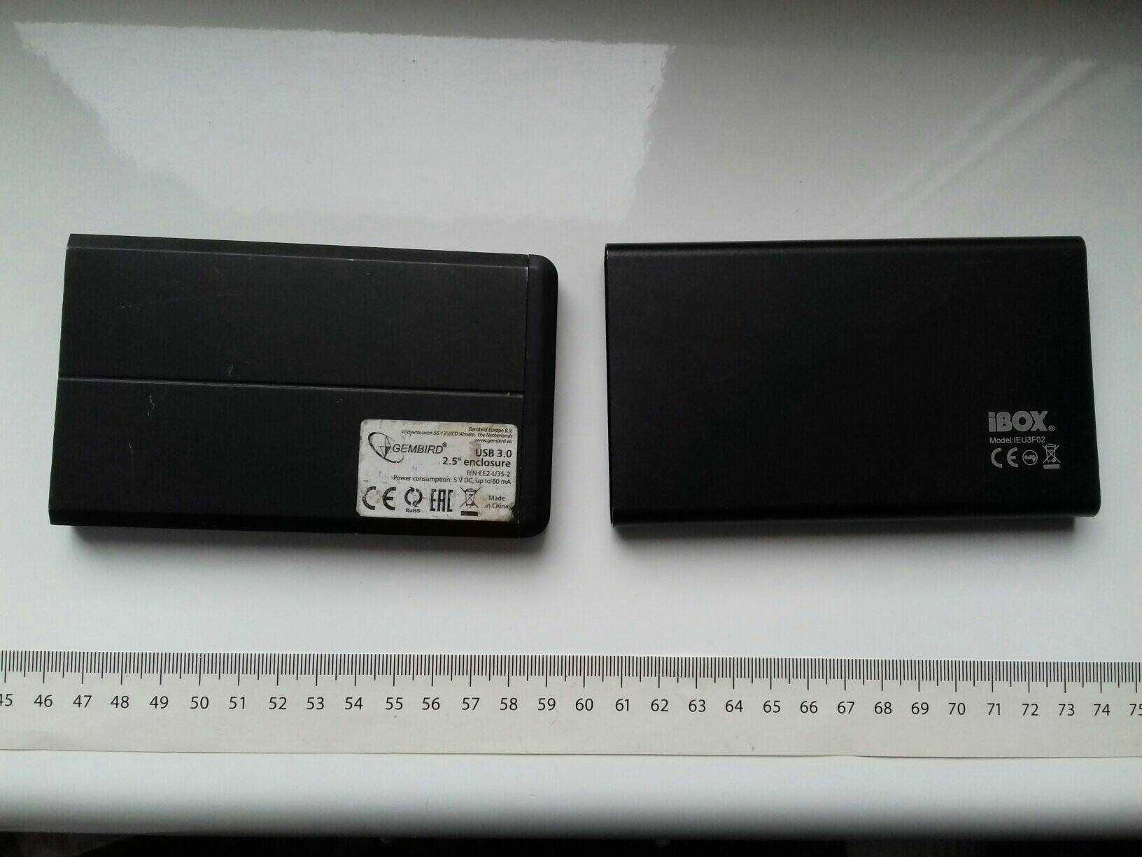 Obudowy metalowe na dysk 2,5cala iBOX IEU3F02 + Gembird EE2-U3S-2, bez