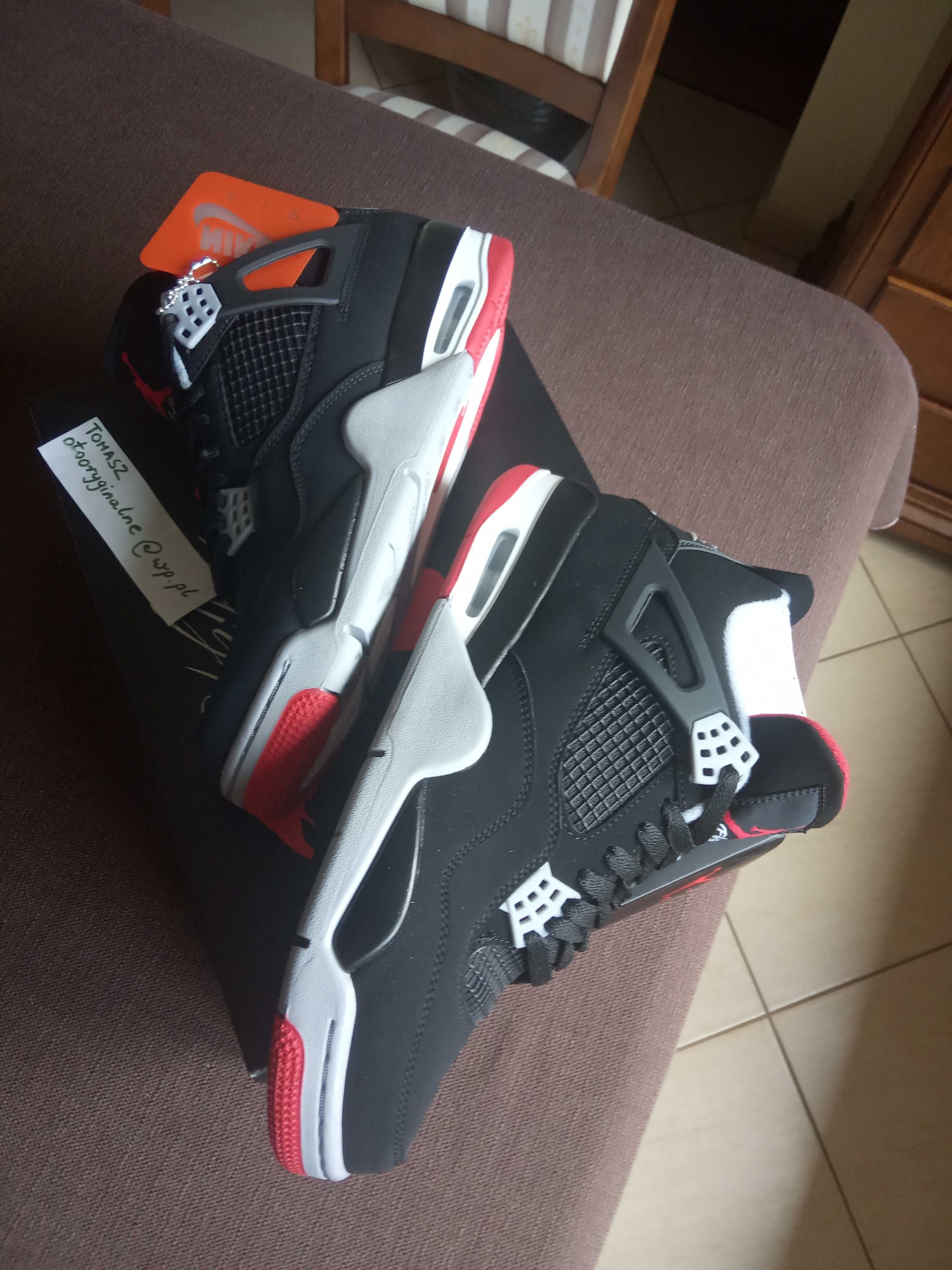 (r. 42,5- us 9) Nike Jordan 4 Retro Bred (2019) kod 308497,-060