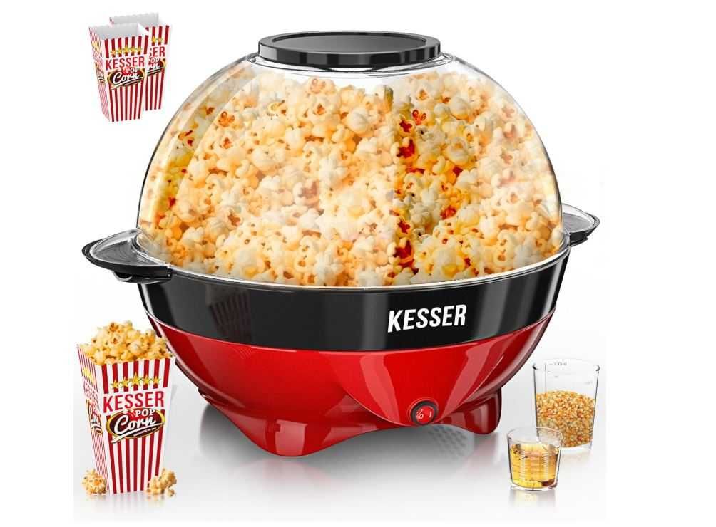 Maszyna do popcornu duża 800 W, pojemność 5,5 l Kesser