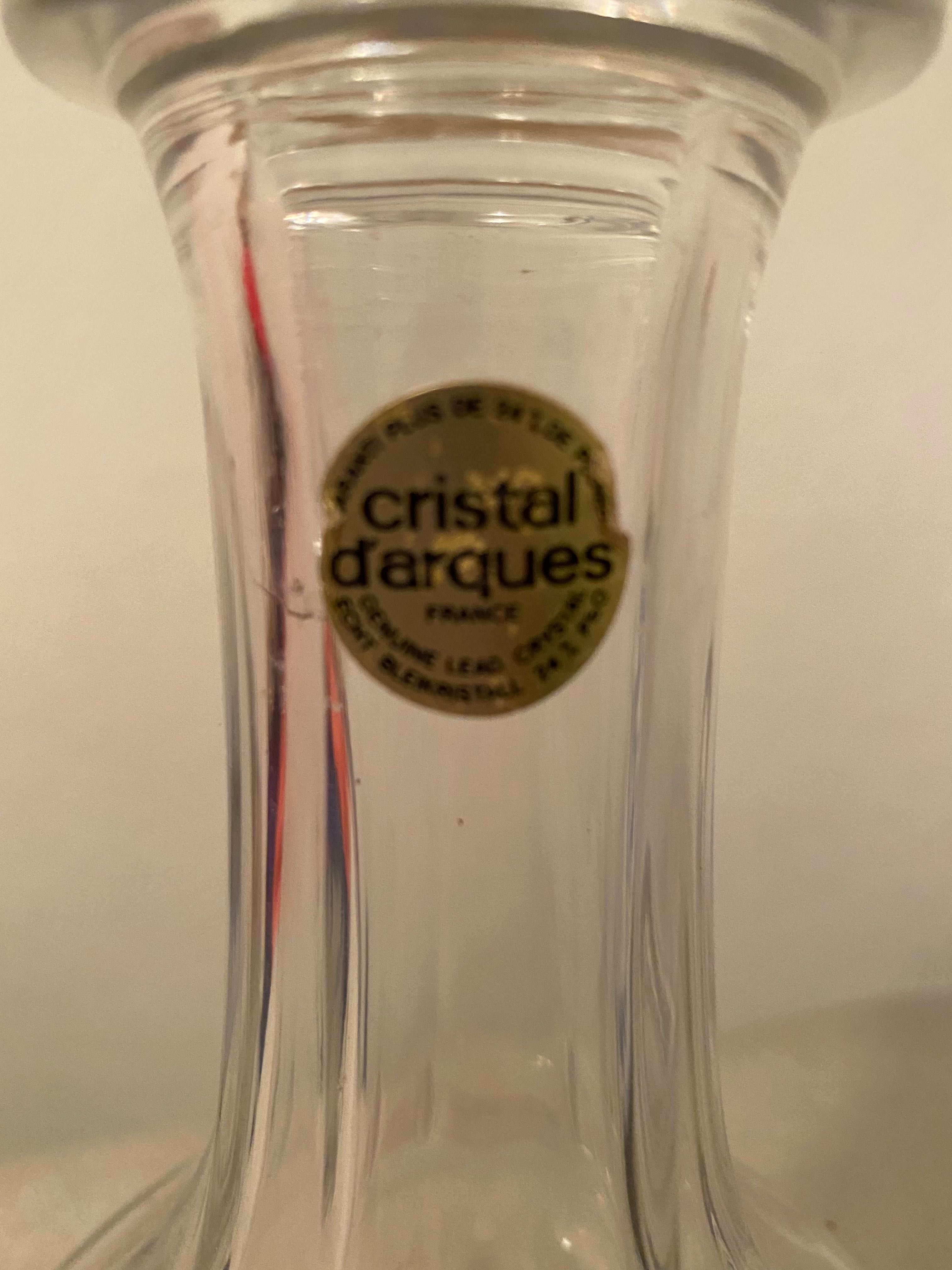 Garrafa antiga de vidro cristal d’arques